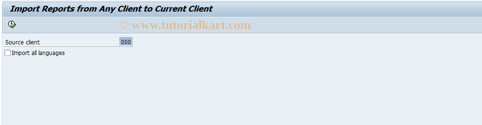 SAP TCode CJEQ - Import Reports from Client