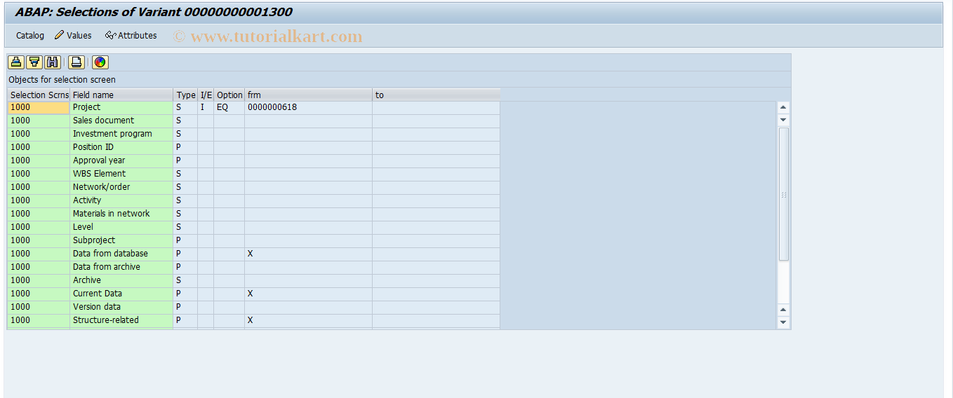 SAP TCode CJO9 - Overhead COMM: Projects Collective Processing 