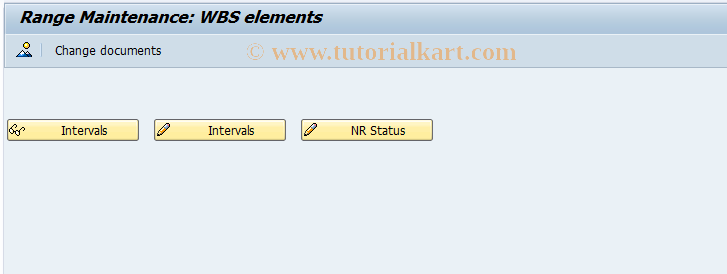 SAP TCode CJPN - Number Range Maintenance: Project Items