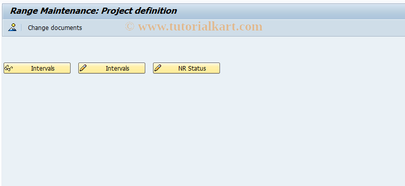 SAP TCode CJSN - Number Range Maintenance: Projects