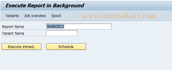 SAP TCode CK65 - CK Batch Processing