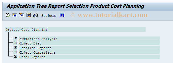 SAP TCode CK81 -  Reports