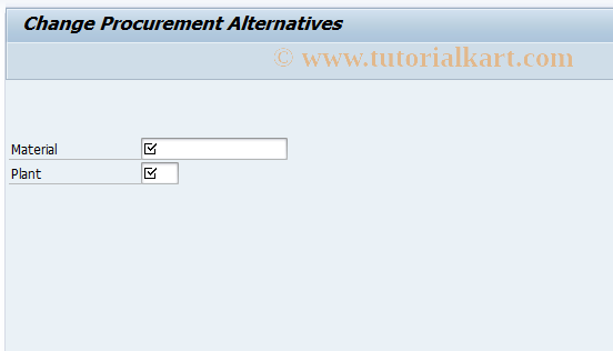 SAP TCode CK92 - Change Procurement Alternatives