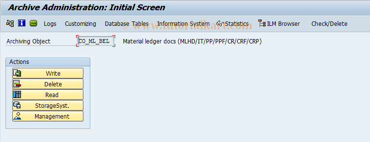 SAP TCode CKMARCHBEL - Archive Document