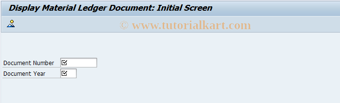 SAP TCode CKMB - Display Material Ledger Document