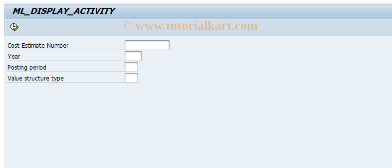 SAP TCode CKMDISPACT - Technical Activity Type View