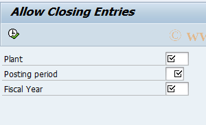 SAP TCode CKMG - Allow Closing Entries