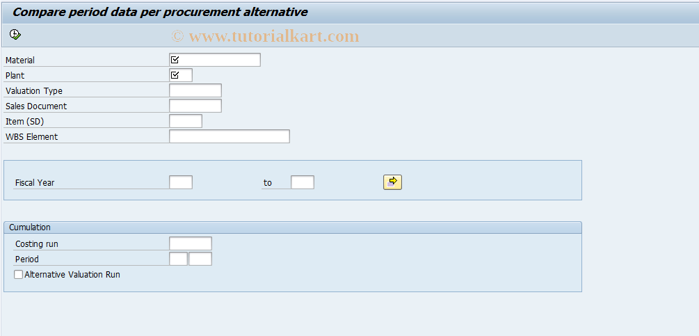 SAP TCode CKMLAVRPERD - Display period values