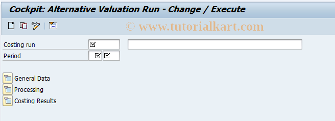 SAP TCode CKMLCPAVR - Alternative Valuation Run Cockpit