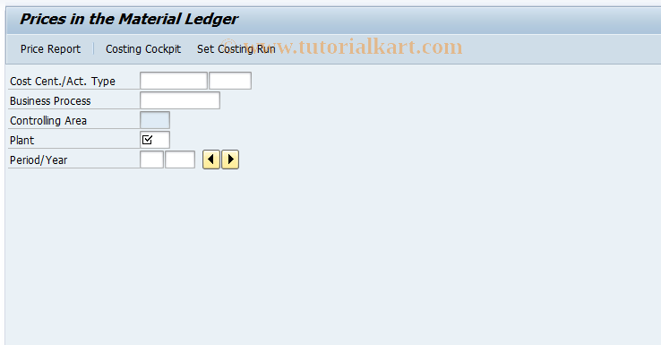 SAP TCode CKMLLANOSETTLE - Ind.'Do Not Consider Price'