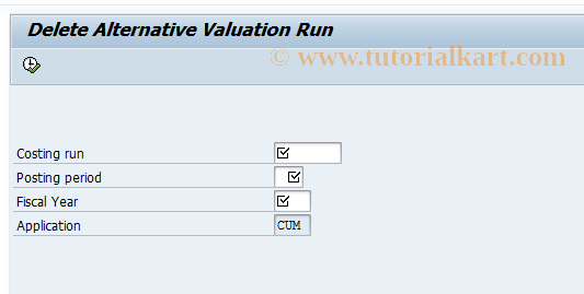 SAP TCode CKMLRUNCUMDEL - Delete costing run cumulation