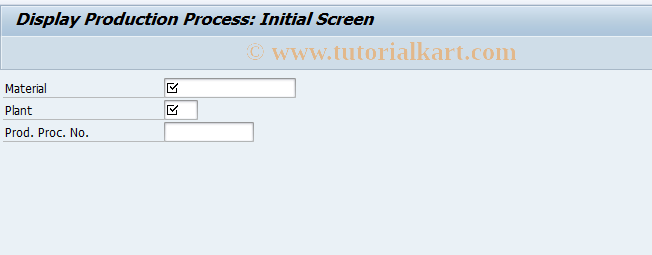 SAP TCode CKML_FPR3 - Display Production Process