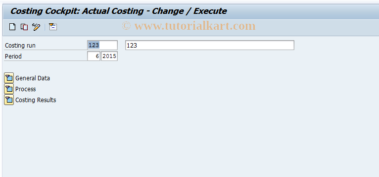SAP TCode CKRU01 - ML Costing Run, Create Profile