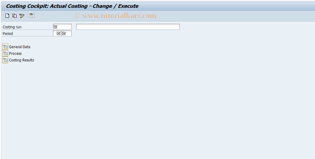 SAP TCode CKRU02 - ML Costing Run, Change Profile