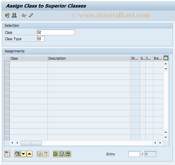 SAP TCode CL22 - Allocate Class to Classes