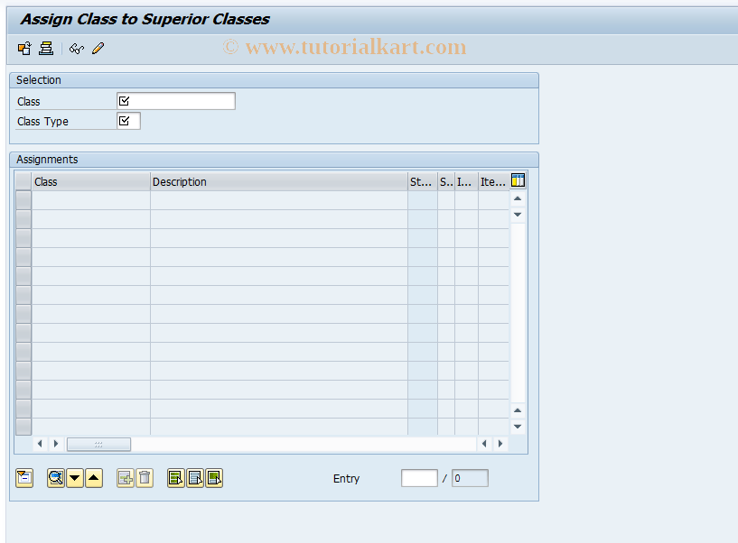SAP TCode CL23 - Display Class for Classes