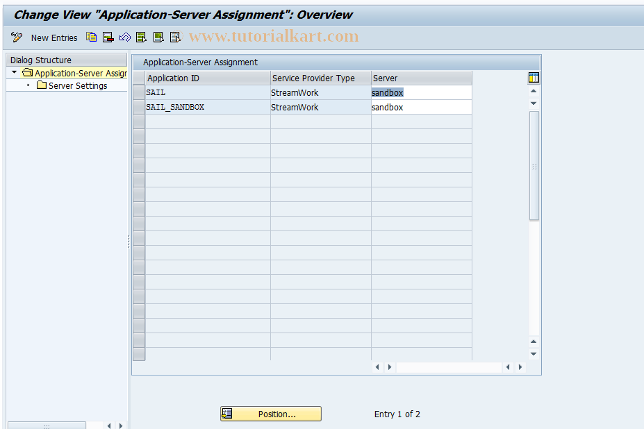 SAP TCode CLB_APPLI_PLATF - Collaboration: Application Settings