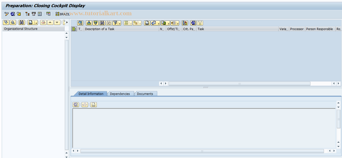 SAP TCode CLOCOT - Closing Cockpit: Preparation