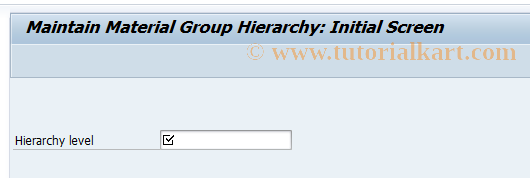 SAP TCode CLW1 - Allocate Material Group Hierarchy
