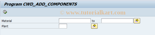 SAP TCode CMATRANGE - Add CWD Material Range