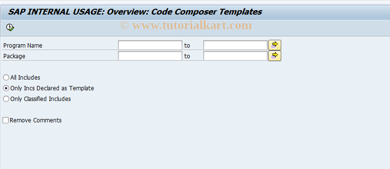SAP TCode CMP_CHECK - Code Composer Template Check