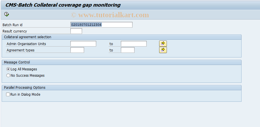SAP TCode CMS_BCM - Coverage gap monitoring