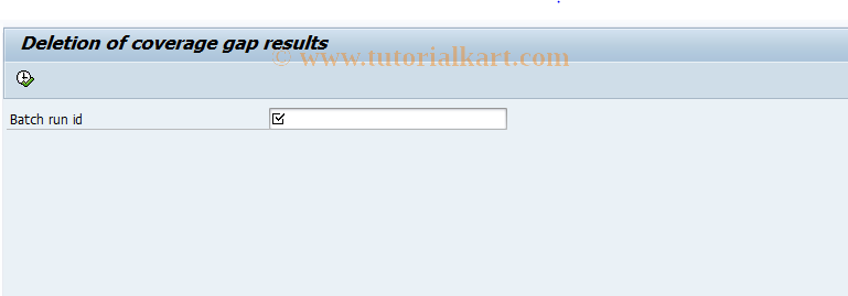 SAP TCode CMS_BCM_DEL - Delete Coverage gap results
