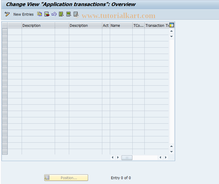 SAP TCode CMS_CUS_ACG_BDT_015 - CMS Control: Application Transactions