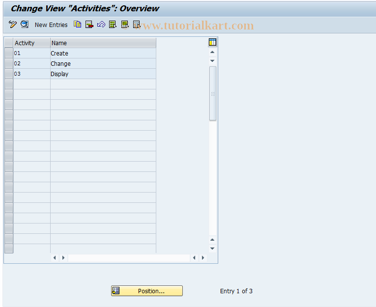 SAP TCode CMS_CUS_ACG_BDT_018 - CMS Control: Activities