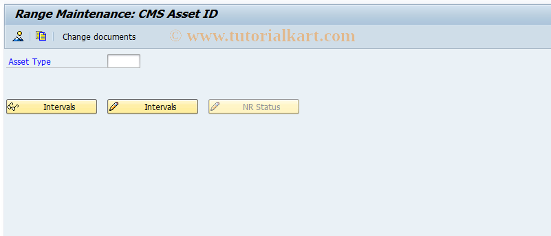 SAP TCode CMS_CUS_ASSET_NR - Number range maintenance: CMS_ASSET