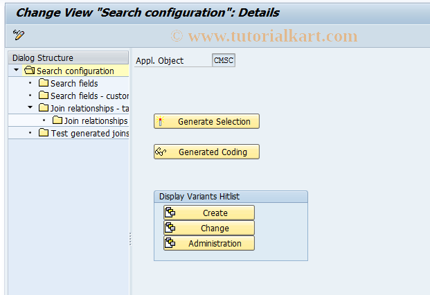 SAP TCode CMS_CUS_BDT_020 - CMS Control: Search Help