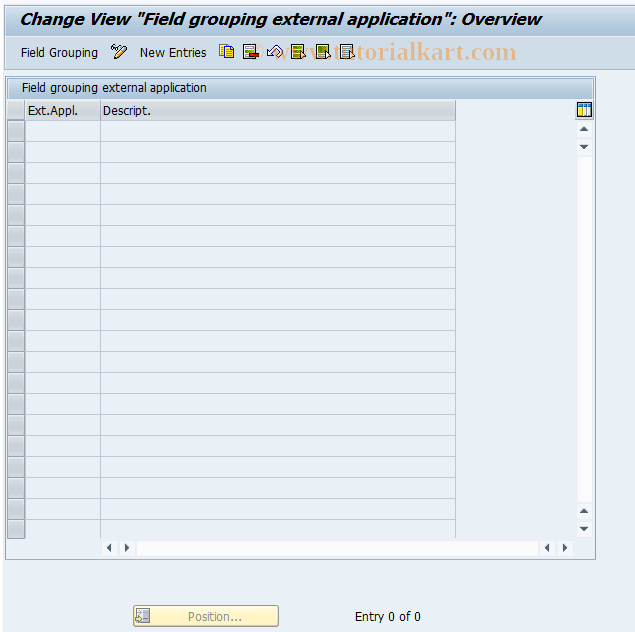 SAP TCode CMS_CUS_BDT_105 - :Field.modif.exter.application