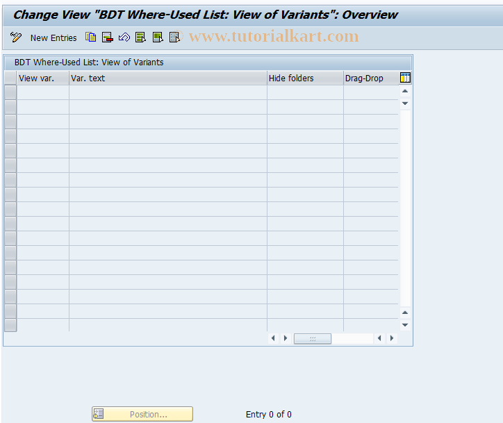 SAP TCode CMS_CUS_BDT_107 - CMS Cust: Where-Used List