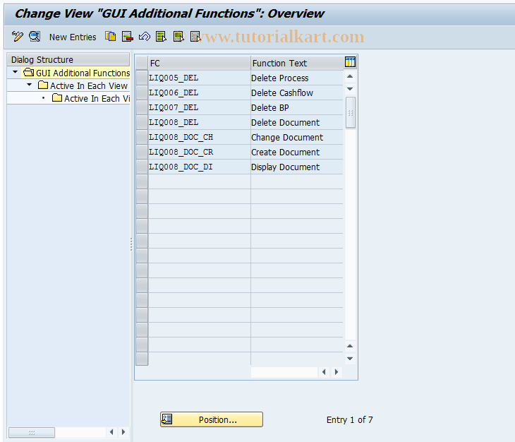 SAP TCode CMS_CUS_LIQ_BDT_009 - CMS Control: Applications