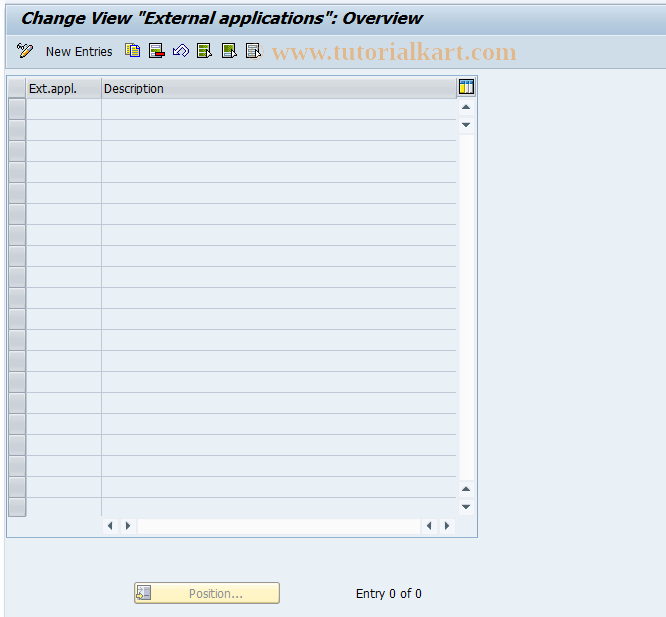 SAP TCode CMS_CUS_OMS_BDT_017 - CMS-Control: External applications