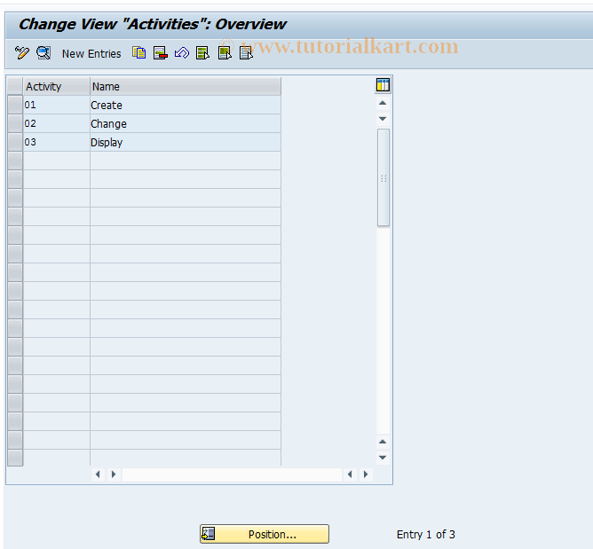 SAP TCode CMS_CUS_OMS_BDT_018 - CMS Control: Activities