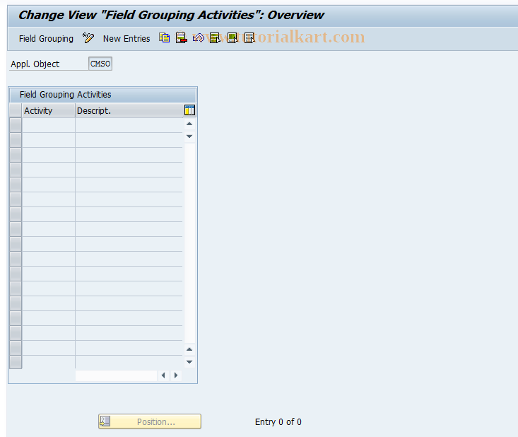 SAP TCode CMS_CUS_OMS_BDT_019 - CMS Control: FuncMod. Activity(Ctrl)