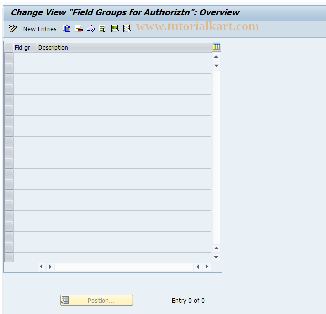 SAP TCode CMS_CUS_OMS_BDT_103 - CMS Cust: Field Group s for Authorization