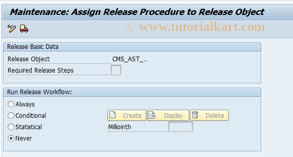 SAP TCode CMS_CUS_PCN_ASTC_REL - Assign Rel Object to Rel Procedure