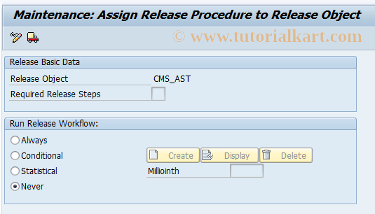 SAP TCode CMS_CUS_PCN_AST_REL - Assign Rel Object to Rel Procedure