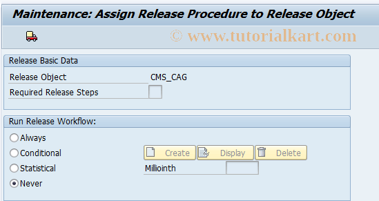 SAP TCode CMS_CUS_PCN_CAG_REL - Assign Rel Object to Rel Procedure