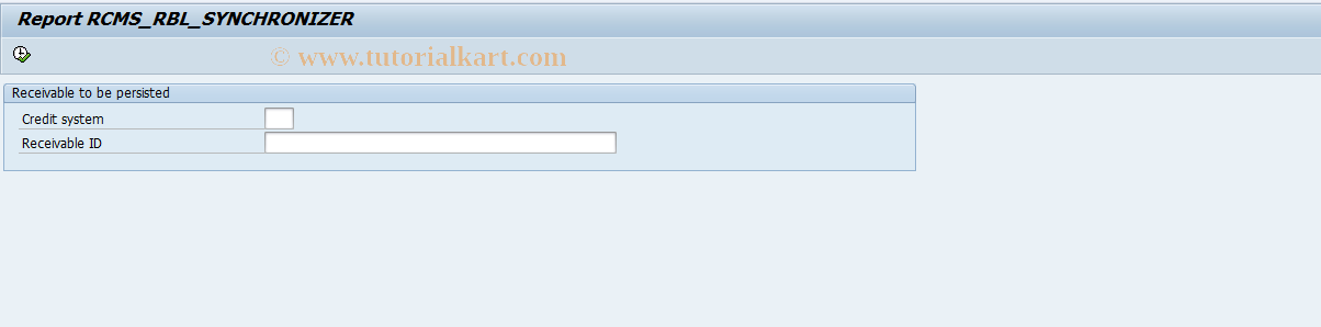 SAP TCode CMS_RBL_SYNC - Synchronize receivables
