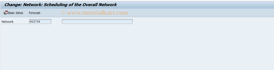 SAP TCode CN24 - Overall Network Scheduling