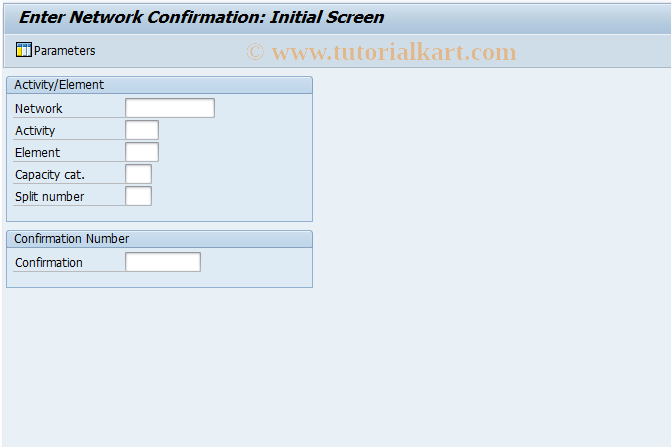 SAP TCode CN25 - Confirm Completions in Network