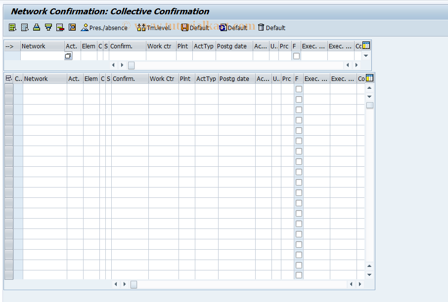 SAP TCode CN27 - Collective Confirmation