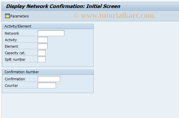 SAP TCode CN28 - Display Network Confirmations