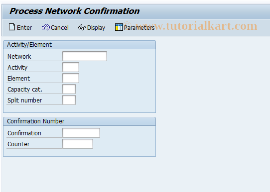 SAP TCode CN2X - Confirm Completions in Network