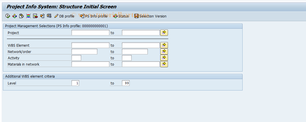 SAP TCode CN41 - Structure Overview