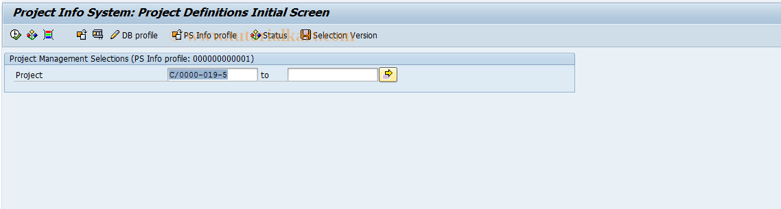 SAP TCode CN42 - Overview: Project Definitions