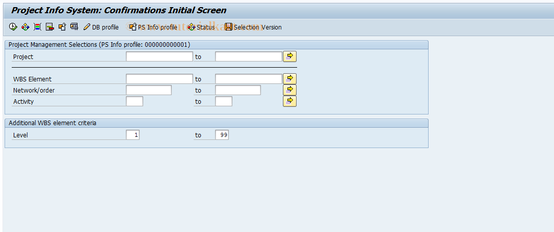 SAP TCode CN48 - Overview: Confirmations